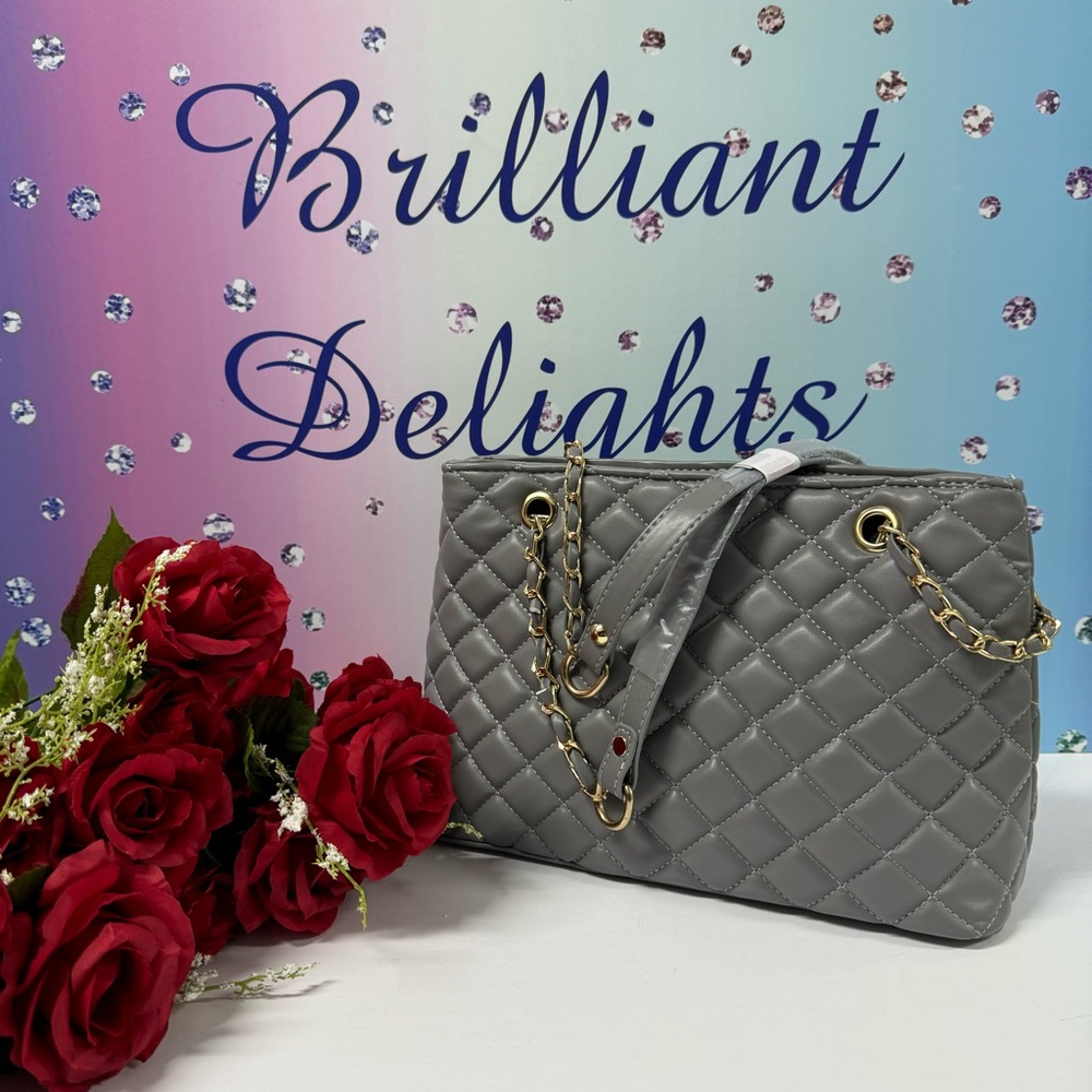 SUPER SALE QUILTED CHAIN TOTE BAG